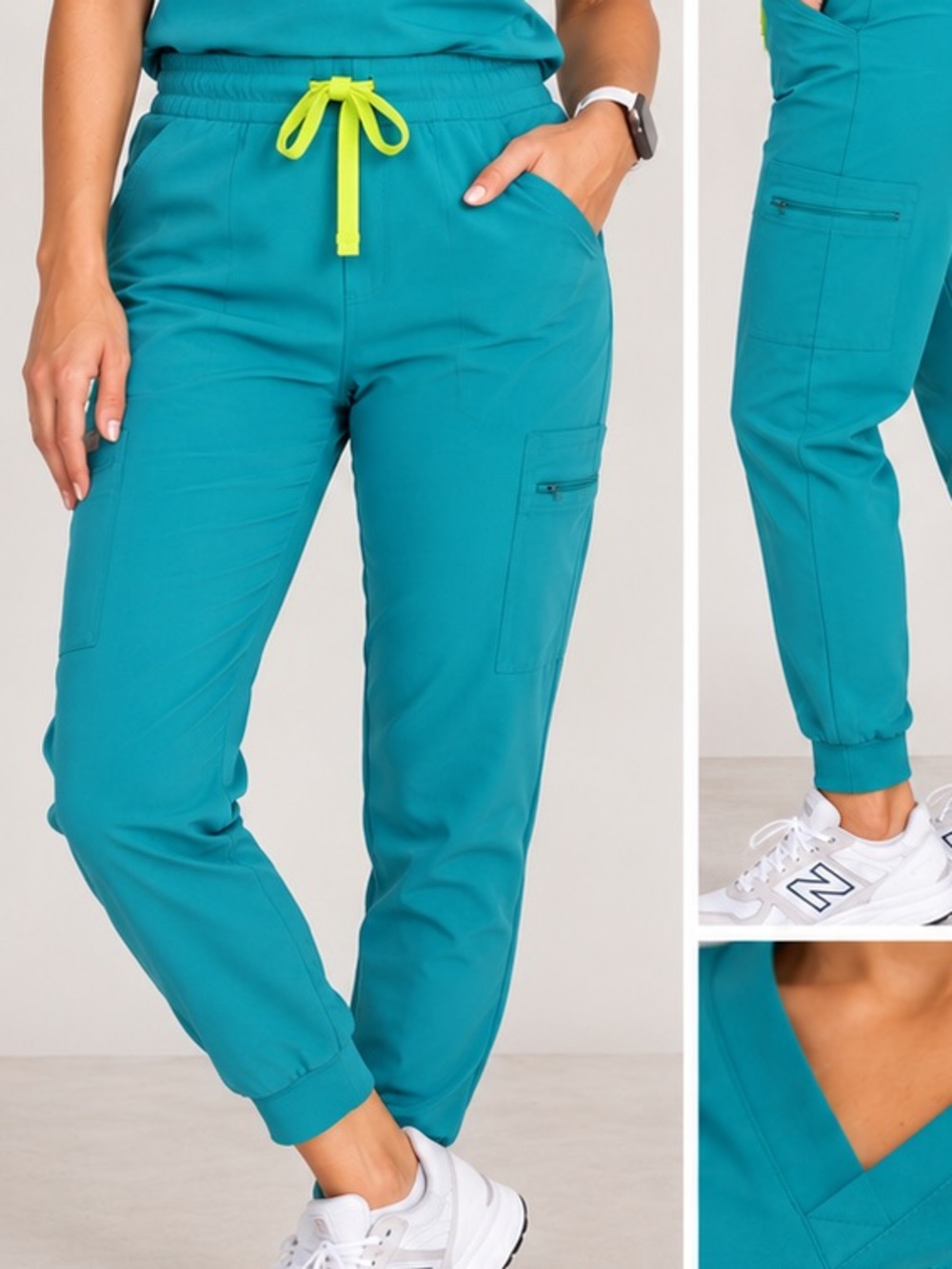 FIGS Zamora Jogger Scrub Pants Teal Technical Collection Women’s S